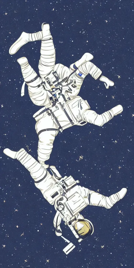 Image similar to astronaut riding horse, upside down