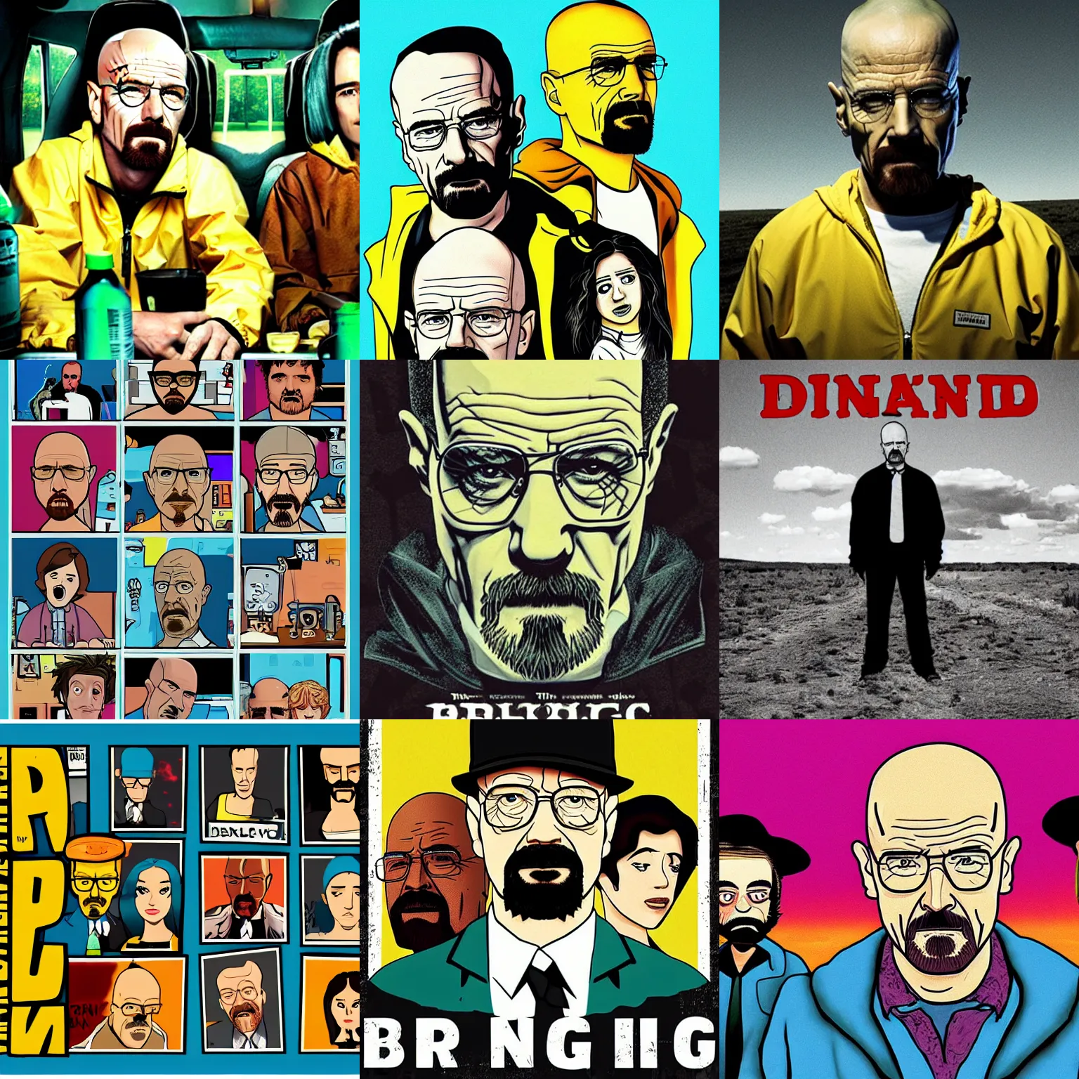 Prompt: Breaking Bad in the style of Dingo Pictures