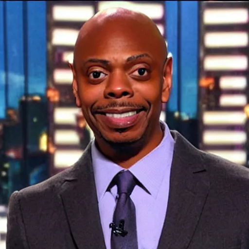 Image similar to dave chappelle as a fox news anchor