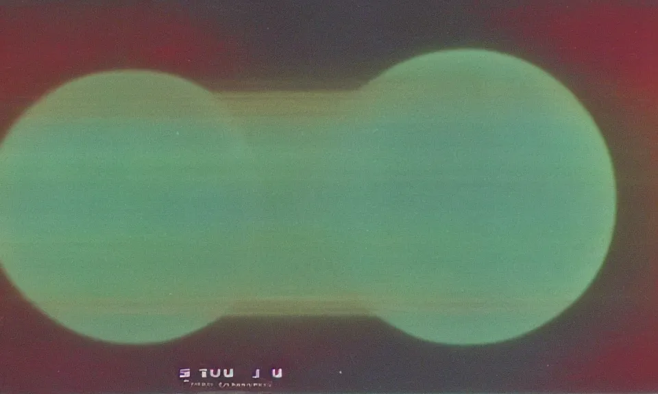 Prompt: 3 5 mm film still poster style of 7 0 s color jade green lucid vibrant concept art saturn in space