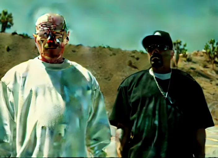 Image similar to film still of walter white as a rapper in straight outta compton movie 2 0 1 5, cinematic, movie frame, rule of thirds, 8 k