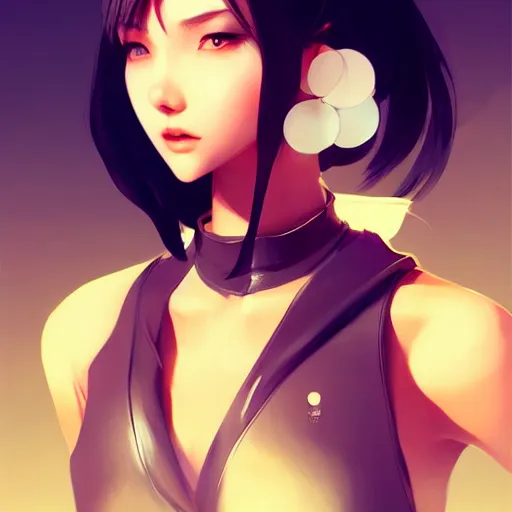 Image similar to a beautiful model in crop top, by guweiz and wlop and ilya kuvshinov and artgerm, symmetrical eyes, aesthetic, gorgeous, stunning, alluring, attractive, artstation, deviantart, pinterest, digital art