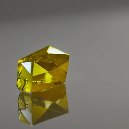 Prompt: yellow crystal gem, cave crystals, neutral background, video game