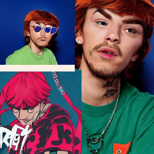 Prompt: shaggy from scooby doo cartoon if he were a hypebeast