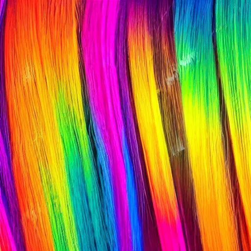 Prompt: rainbow hair animated on white background
