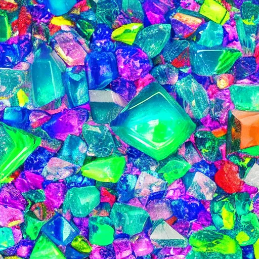 Prompt: Mountain bright HD 4k Realistic colorful crystal in the style of nam das