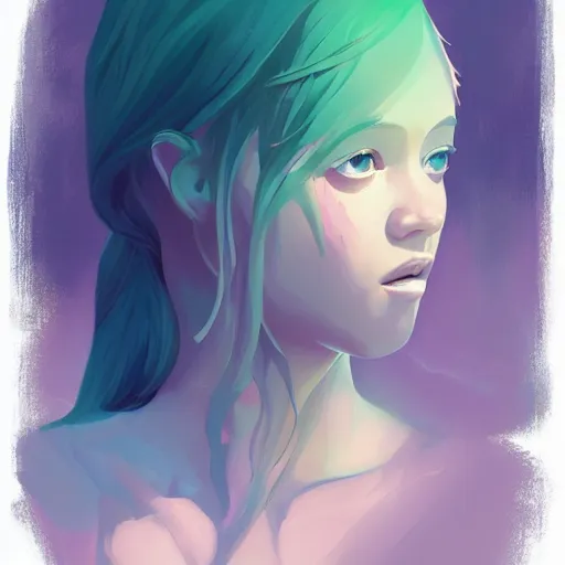 Image similar to painting forest nymph smooth face median photoshop filter cutout vector, behance hd by jesper ejsing, by rhads, makoto shinkai and lois van baarle, ilya kuvshinov, rossdraws global illumination