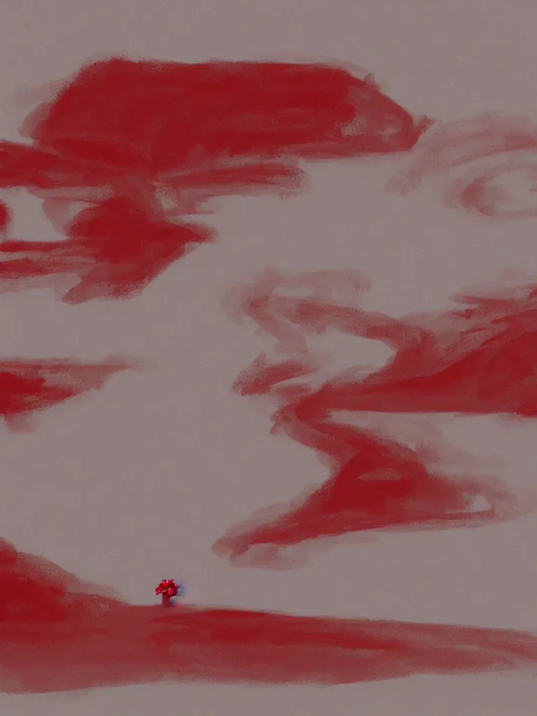 Image similar to red on red by Disney Concept Artists, blunt borders, rule of thirds