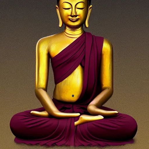 Prompt: buddhist meditating, full body, photorealistic art