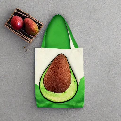 Image similar to Avocado Design on a Totebag, Concept Product