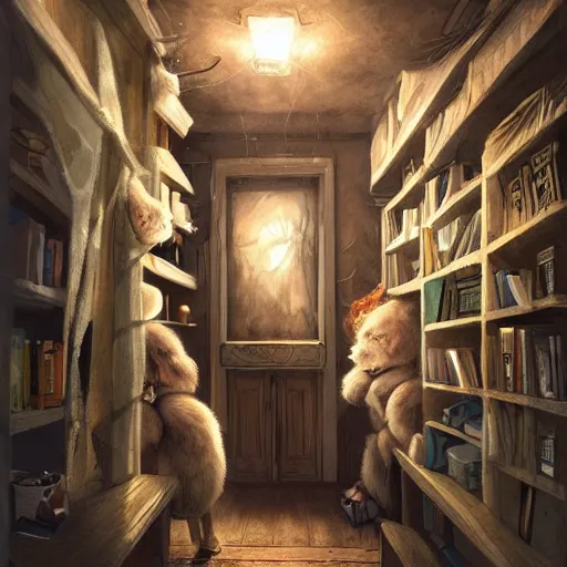 Prompt: the closet to narnia, dynamic lighting, fantasy concept art, trending on art station, stunning visuals, creative, cinematic, ultra detailed