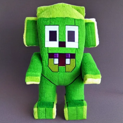 Image similar to squishmallow of a minecraft zombie, squishmallow, cute, plushie, soft, colorful, 4 k, detailed