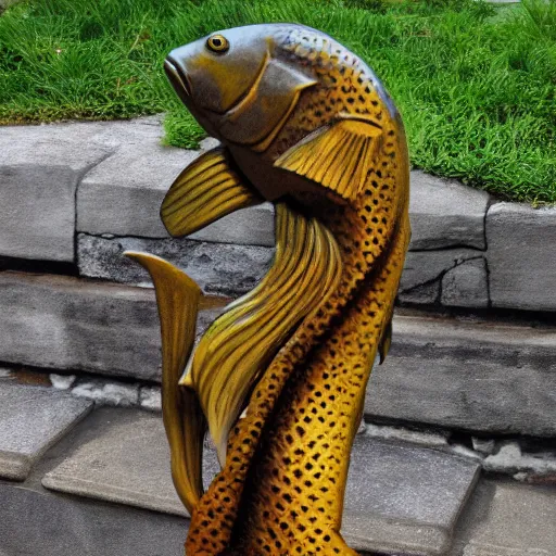 Image similar to fish, but it is a beautiful statue