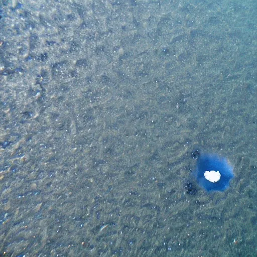 Prompt: seabed showing the marks caused by scallop dredging