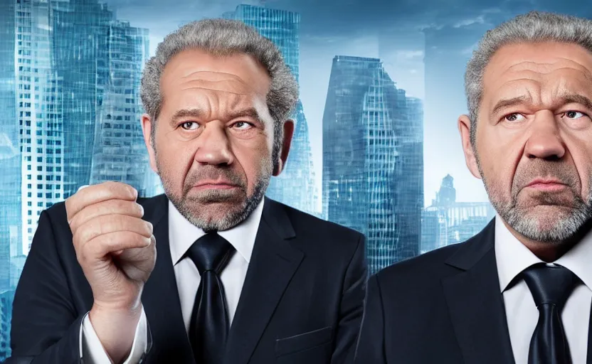 Prompt: alan sugar hands wailing. hands, hands, dream sequence. the apprentice, hyperdetailed, 8 k