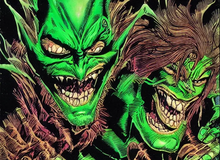 Image similar to green goblin illustration by mike ploog