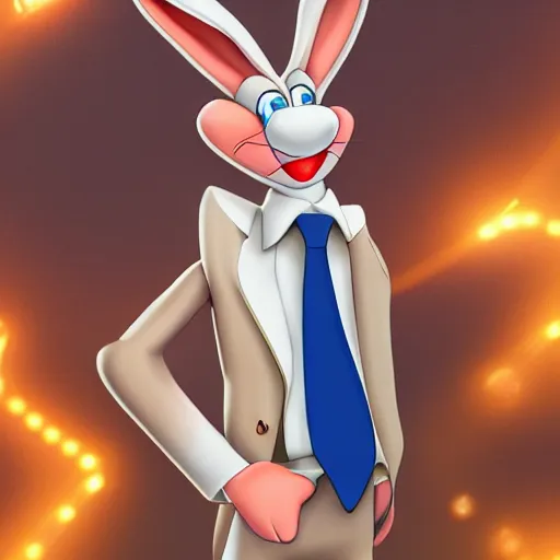 Image similar to Roger rabbit as a human, photo, detailed, 4k