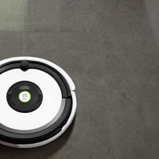 Image similar to a roomba being sad, horror movie scene, eerie, spooky