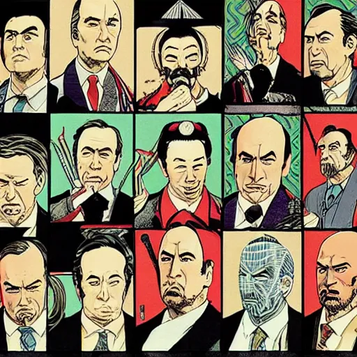 Prompt: Better Call Saul Ukiyo-e highly detailed