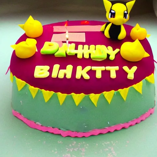 Prompt: pichu birthday