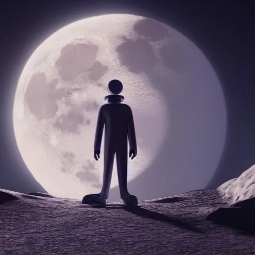 Prompt: moon man from the music video of the song enjoy yourself!!, detailed, 8 k, hd, sharp focus, octane render, volumetric light