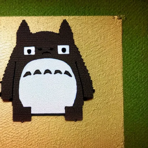 Prompt: totoro as a character in minecraft