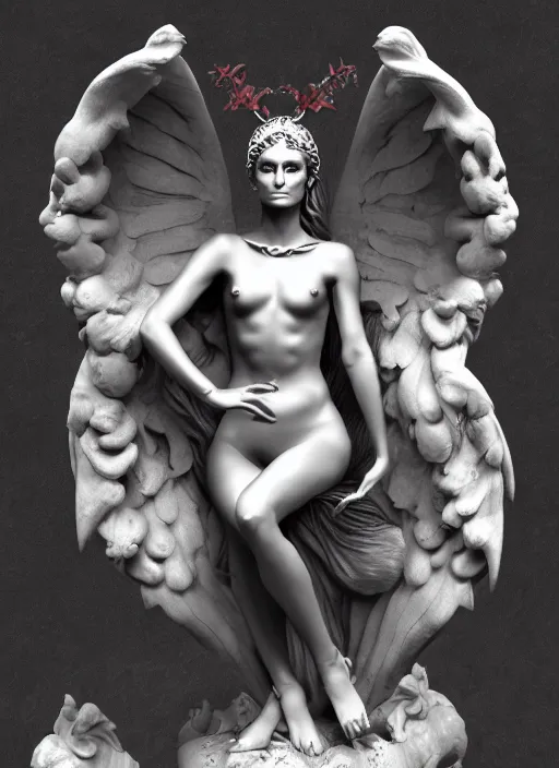 Image similar to paris hilton as a sculpture of persephone, goddess of the underworld, made by michelangelo, art station, concept art