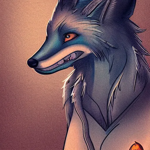 Image similar to A fox with a small head wearing a t-shirt and jeans, trending on FurAffinity, energetic, dynamic, digital art, highly detailed, FurAffinity, digital fantasy art, FurAffinity, favorite