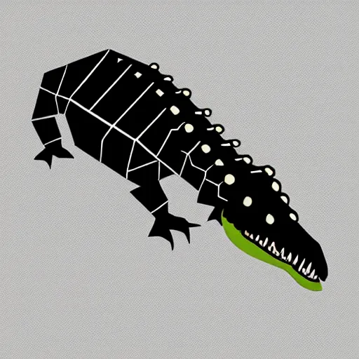 Image similar to cyborg crocodile but minimalistic corporative art, trending on artstation, minimalism