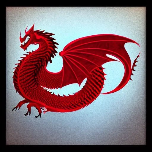 Prompt: red dragon