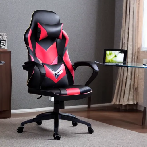 Image similar to a promotion photo for the world most uncomfortable gaming chair.