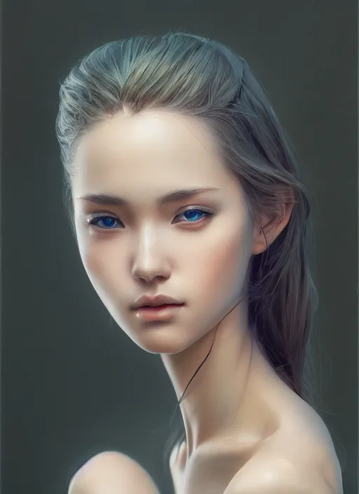 Image similar to photo of a gorgeous young woman in the style of stefan kostic, realistic, sharp focus, 8 k high definition, insanely detailed, intricate, elegant, art by yoshitako amano and stanley lau and artgerm