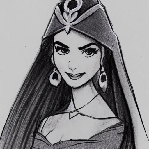 Image similar to milt kahl sketch of victoria justice as princess padme from star wars episode 3