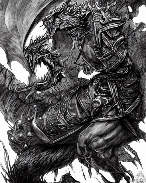 Image similar to A d&d mimic leaving a chest, black and white, fantasy art, monster art, in the style of masami kurumada, illustration, epic, fantasy, intricate, hyper detailed, artstation, concept art, smooth, sharp focus, ray tracing