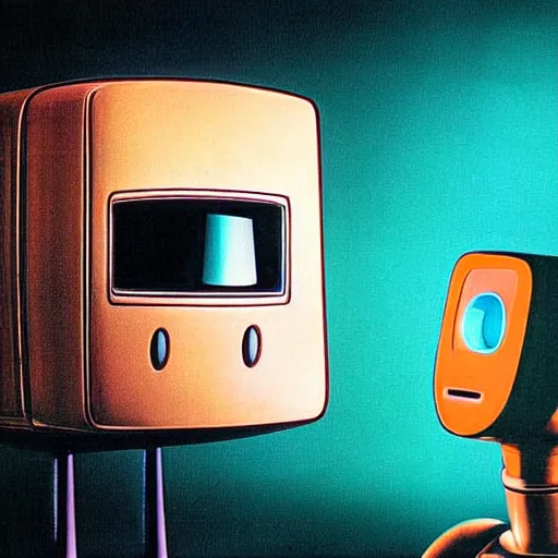 Image similar to robot with a crt television for a head, 1970 HQ photograph