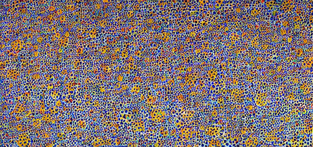 Image similar to morning sun by yayoi kusama