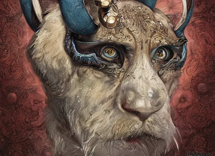 Image similar to a highly detailed animal portrait of stephen strange, james gurney, james jean