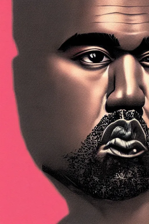 Image similar to kanye west, manga cover art, detailed color portrait, artstation trending, 8 k, greg rutkowski