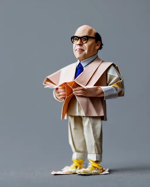 Prompt: an origami george costanza by akira yoshizawa, realistic, very detailed, complex, intricate, studio lighting, bokeh, sigma 5 0 mm f 1. 4