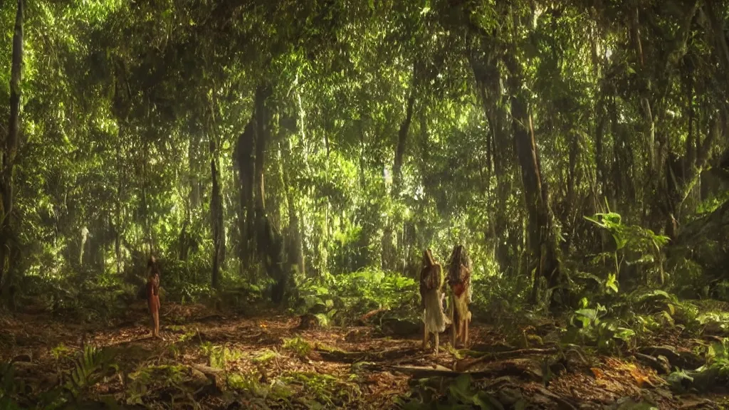 Image similar to movie scene of a ayahuasca trip, movie still, cinematic composition, cinematic light, by andrzej zuławski