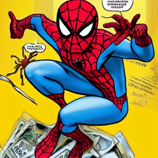 Image similar to taking medicine spiderman taking medicine taking medicine