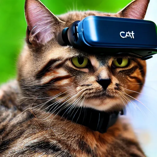 Image similar to cat wearing vr goggles