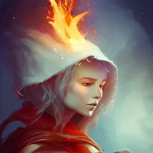 Image similar to will of the wisp, digital painting, very detailed, fire, high quality, trending in artstation, wow, stunning, style of roswitha quadflieg