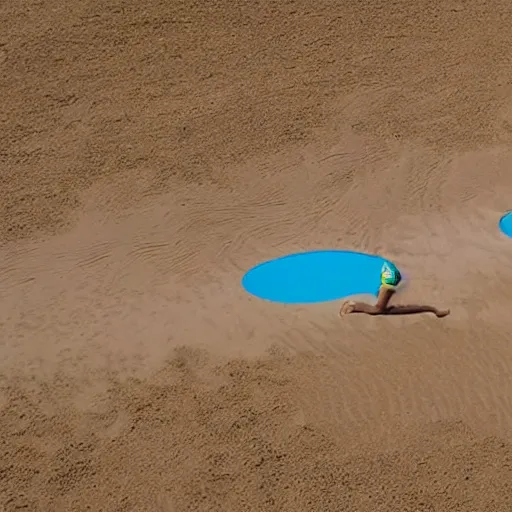 Prompt: olympic swimming in sand instead of water, extremely coherent