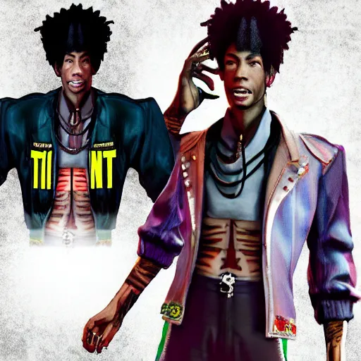 Image similar to wiz khalifa, as a character in tekken