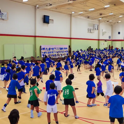 Image similar to crowded sports school hall