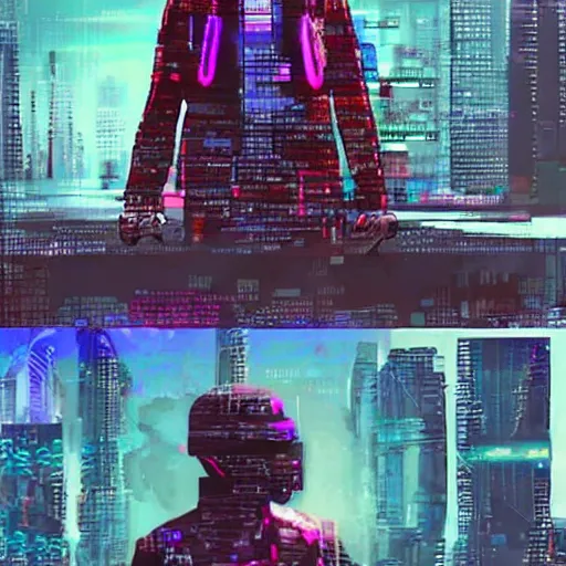 Image similar to cyberpunk Obama