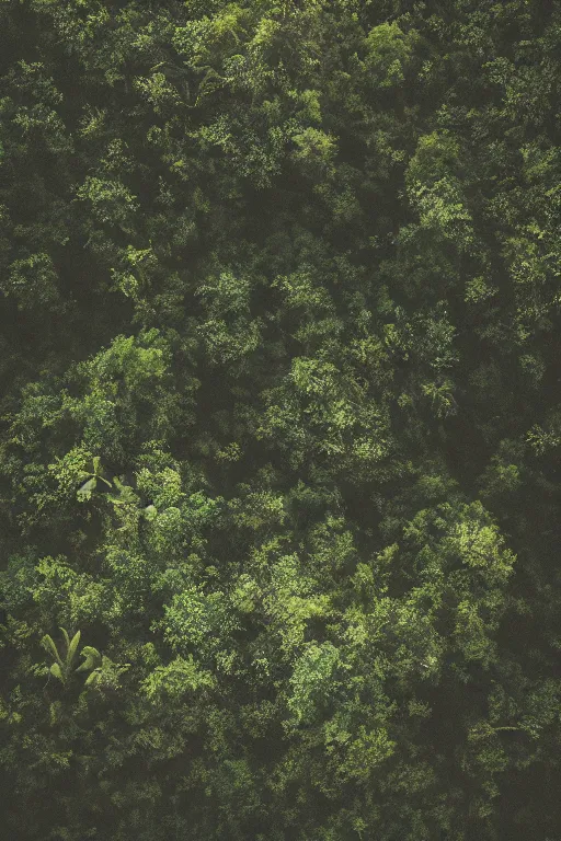 Image similar to agfa vista 4 0 0 photograph of aerial view of jungle in the middle of a desert, lens flare, moody lighting, moody vibe, telephoto, 9 0 s vibe, blurry background, grain, tranquil, calm, faded!,