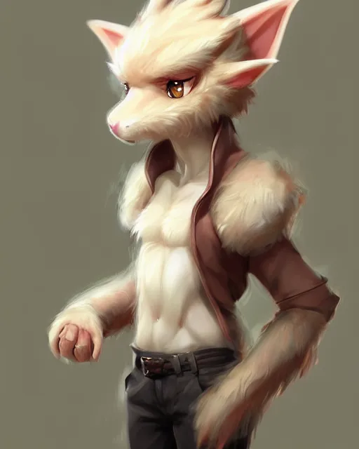 Image similar to character concept art of a cute young male anthropomorphic beige furry dragon | | cute - fine - face, pretty face, key visual, realistic shaded perfect face, fine details by stanley artgerm lau, wlop, rossdraws, james jean, andrei riabovitchev, marc simonetti, and sakimichan, trending on artstation