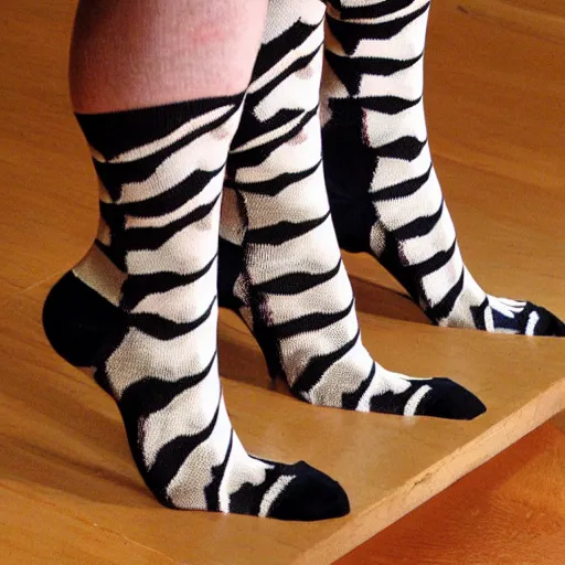 Prompt: Socks styled by Junji ito